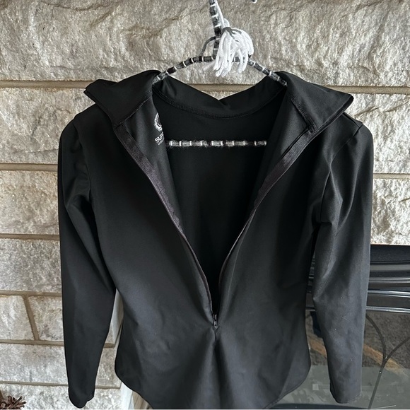 Black Long Sleeve Bodysuit adult medium back zip closure - Picture 5 of 6